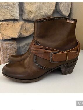 Pikolinos Baqueira Ankle Leather Boots Size 39